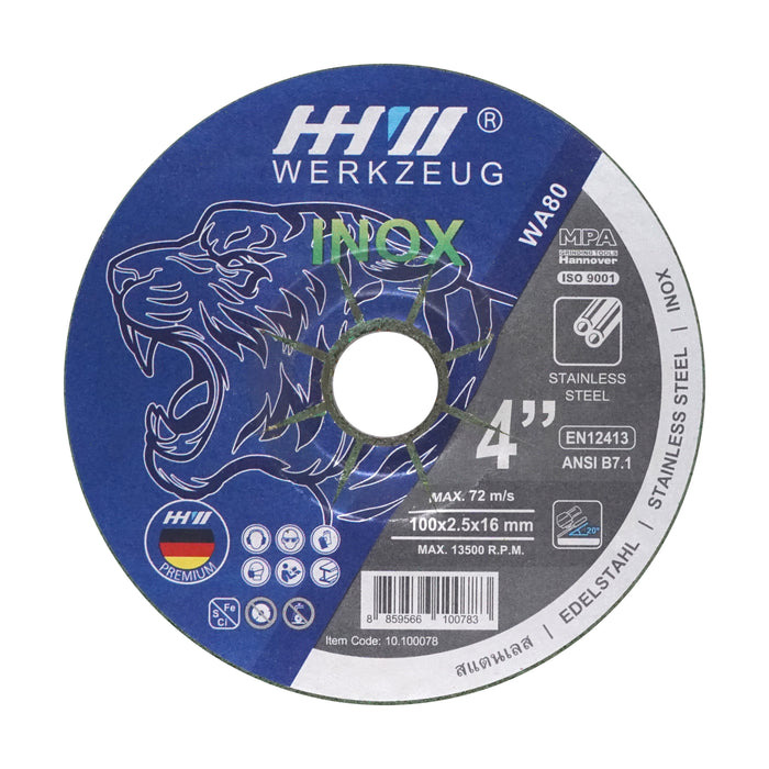 HHW ใบเจียรสแตนเลส 4 นิ้ว Grinding Wheel INOX 4“ 10.100078