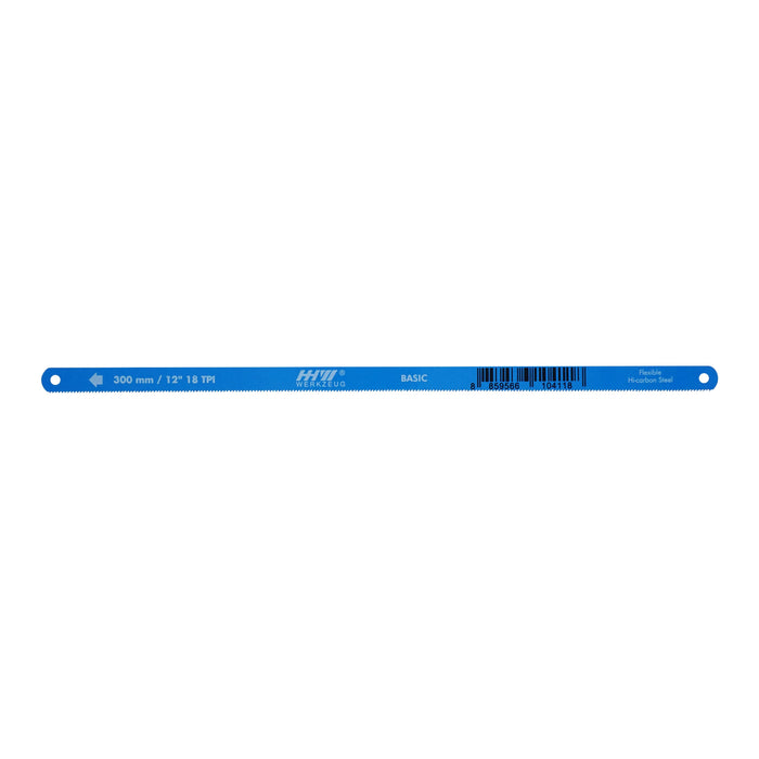 HHW ใบเลื่อยเหล็กไฮ-คาร์บอน 18 ฟัน 100 ชิ้น HACKSAW BLADE FLEXIBLE HI-CARBON STEEL 18 TOOTH 100 pcs. 10.100776
