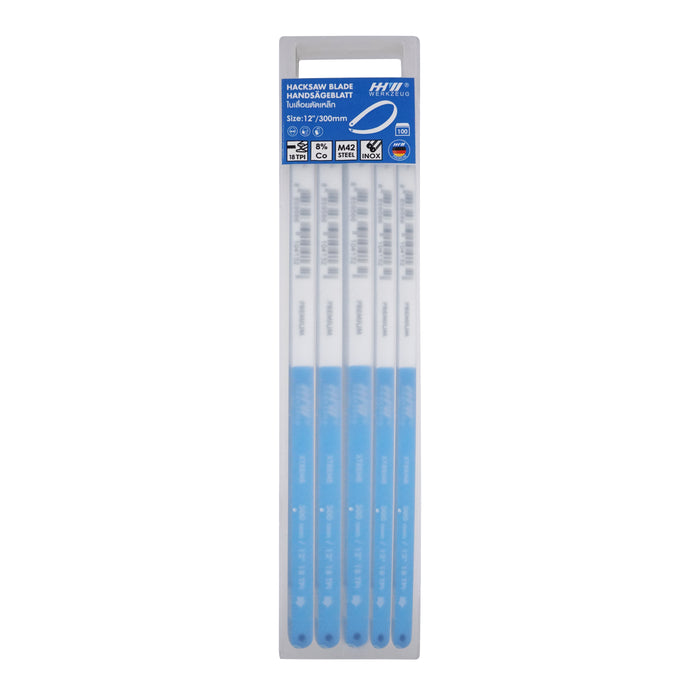 HHW ใบเลื่อยเหล็กและสแตนเลส เคลือบโคบอลต์ 18 ฟัน 100 ชิ้น HACKSAW BLADE XTREME BI-METAL HSSCO8 18 TOOTH 100 pcs. 10.100778