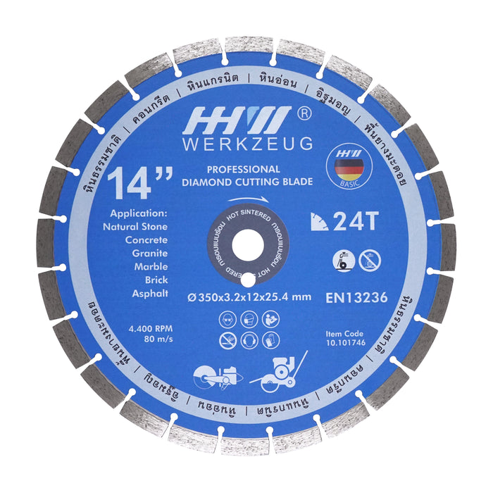 HHW ใบตัดเพชรงานก่อสร้าง 14 นิ้ว Diamond Cutting Discs Construction 14” 10.101746