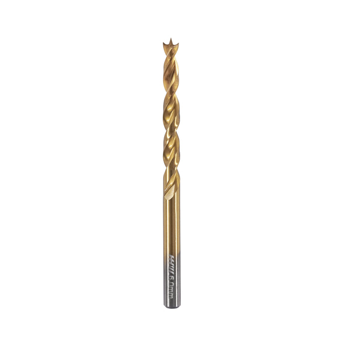 HHW ดอกสว่านเจาะไม้ พรีเมียม 5.0 มม. Precision twist drill bit HSS TIN Size 5.0 mm. 10.101759