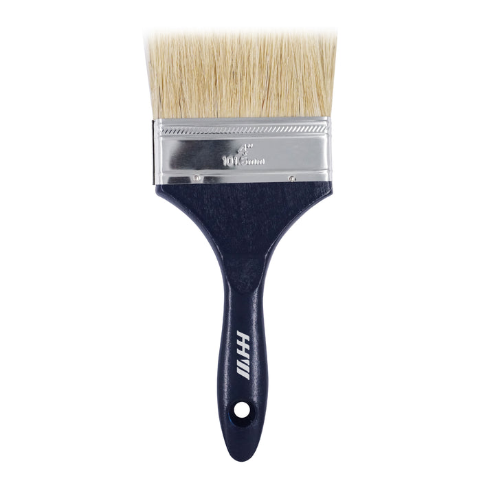HHW แปรงทาสี ด้ามไม้ 4 นิ้ว Paint brush wooden handle 4" 11.100017