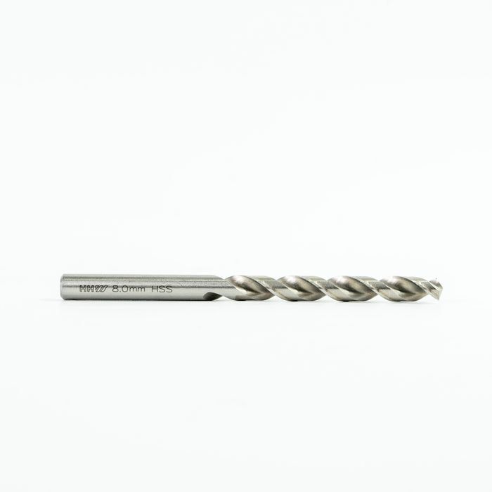 HHW ดอกสว่านเจาะเหล็ก ไฮสปีด ANSI HSS 8.0 มม. Twist drill bit DIN 338 ANSI HSS Size 8.0 mm. 10.100021