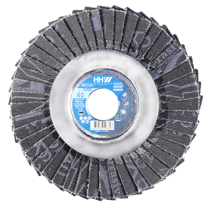 HHW ใบเจียรกระดาษทรายซ้อน หลังอ่อน #40 Flexible Flap Disc Grit40 10.100744