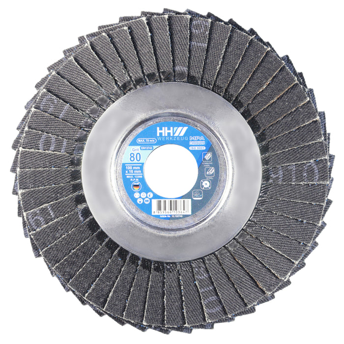 HHW ใบเจียรกระดาษทรายซ้อน หลังอ่อน #80 Flexible Flap Disc Grit80 10.100746