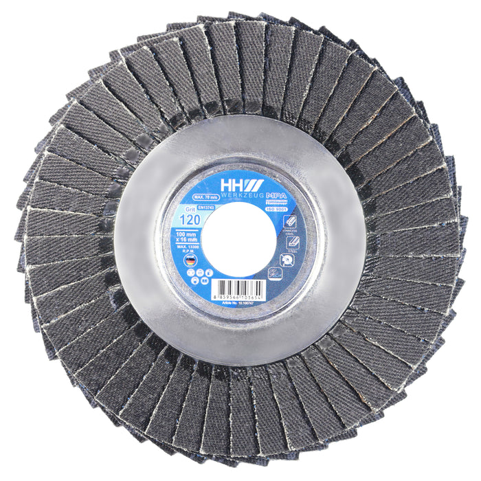 HHW ใบเจียรกระดาษทรายซ้อน หลังอ่อน #120 Flexible Flap Disc Grit120 10.100747