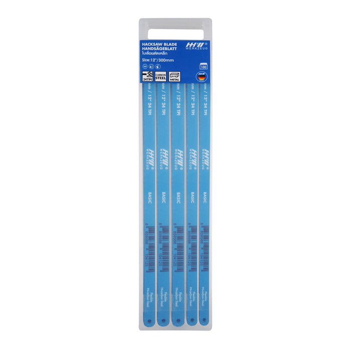 HHW ใบเลื่อยเหล็กไฮ-คาร์บอน 24 ฟัน 100 ชิ้น HACKSAW BLADE FLEXIBLE HI-CARBON STEEL 24 TOOTH 100 pcs. 10.100777
