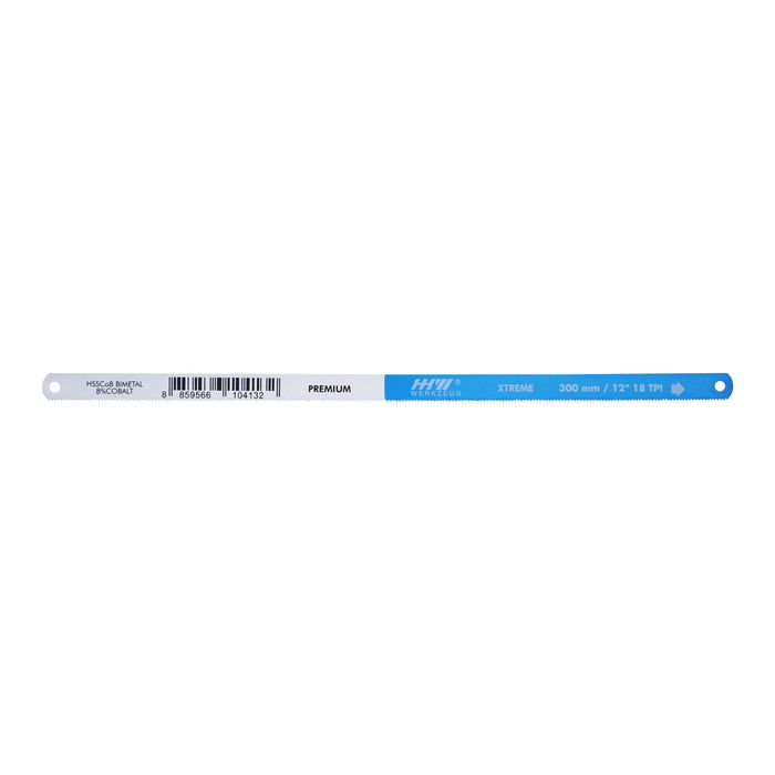 HHW ใบเลื่อยเหล็กและสแตนเลส เคลือบโคบอลต์ 18 ฟัน 1 ชิ้น HACKSAW BLADE XTREME BI-METAL HSSCO8 18 TOOTH 1 pc. 10.101655