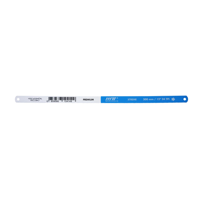 HHW ใบเลื่อยเหล็กและสแตนเลส เคลือบโคบอลต์ 24 ฟัน HACKSAW BLADE XTREME BI-METAL HSSCO8 24 TOOTH 10.100779
