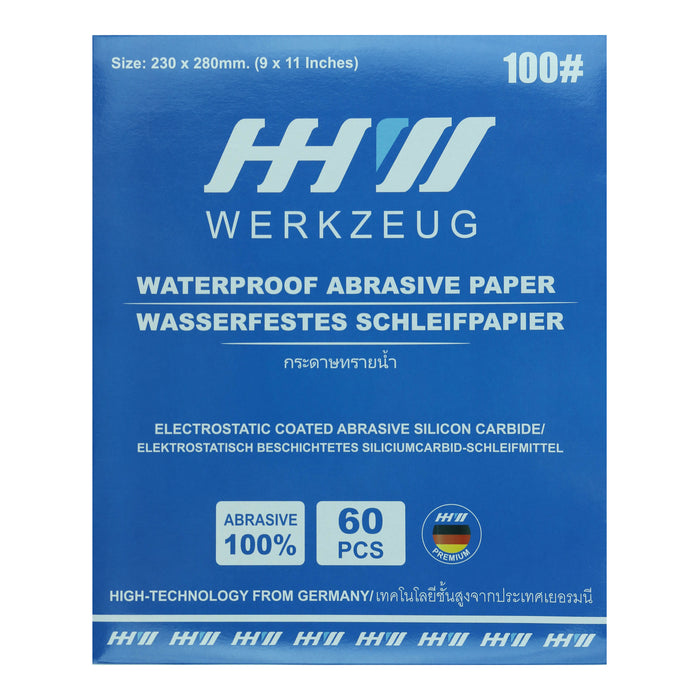 HHW กระดาษทรายน้ำ เบอร์ 60 Waterproof sanding paper Grit 60 10.101106