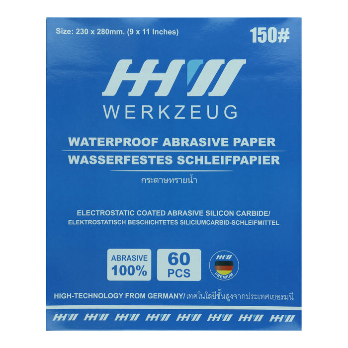 HHW กระดาษทรายน้ำ เบอร์ 180 Waterproof sanding paper Grit 180 10.101111