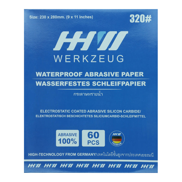 HHW กระดาษทรายน้ำ เบอร์ 320 Waterproof sanding paper Grit 320 10.101115