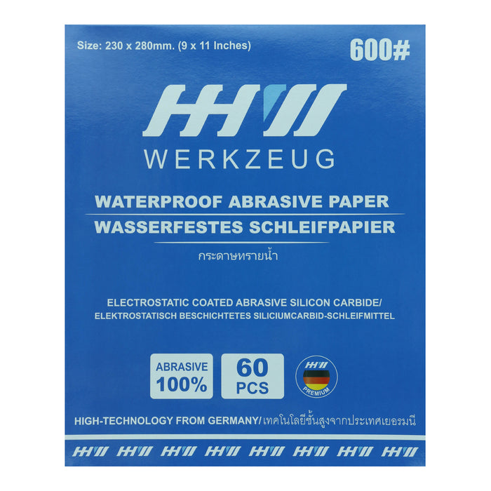 HHW กระดาษทรายน้ำ เบอร์ 600 Waterproof sanding paper Grit 600 10.101119