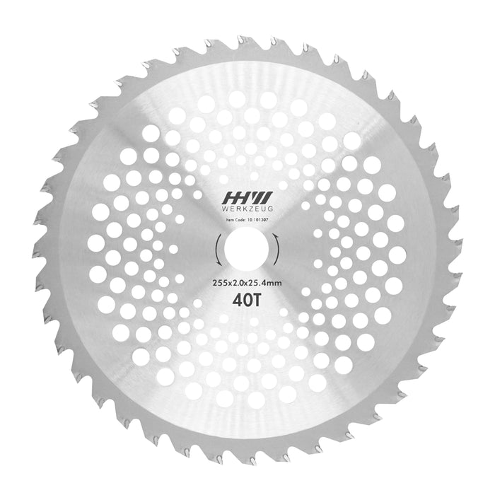 HHW ใบเลื่อยตัดหญ้าTCT 10นิ้ว 40ฟัน TCT GRASS CUTTING BLADE SIZE 10" 40T 10.101307