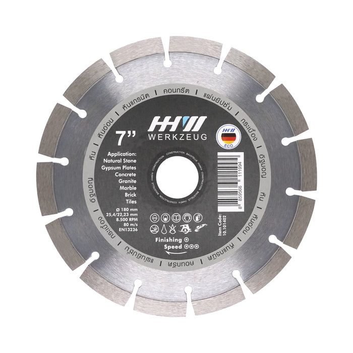 HHW ใบตัดเพชรงานก่อสร้าง ECO 7 นิ้ว Diamond Cutting Disc Construction ECO 7" 10.101402