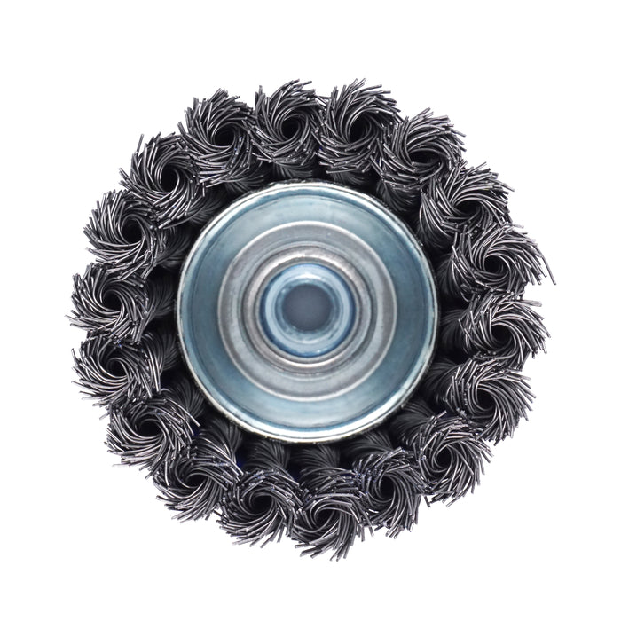 HHW แปรงลวดรูปถ้วยแบบถัก 3 นิ้ว / 76มม. CUP BRUSH KNOTED STYLE (STEEL) 3” / 76mm 10.101657