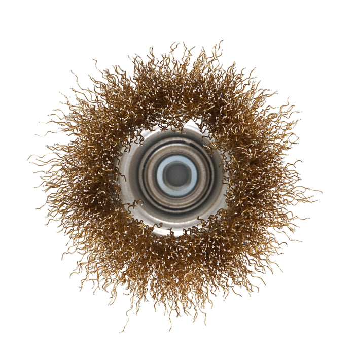 HHW แปรงลวดเคลือบทองเหลืองรูปถ้วย 3 นิ้ว / 76มม. CUP BRUSH BRASS COATED (STEEL) 3” / 76mm. 10.101658