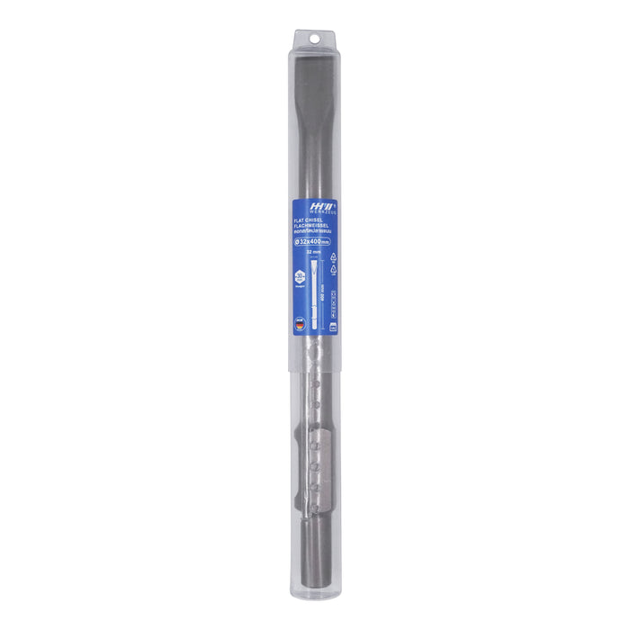 HHW ดอกสกัดปลายแบน 32.0 มม. Hex 30 ยาวรวม 400 มม. Hex 30 flat chisel Size 32.0 mm. Complete Length 400 mm 10.101660