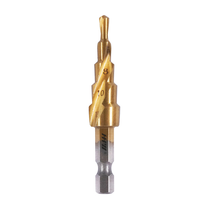 HHW ชุดดอกสว่านทรงเจดีย์ CS TIN Twist step drill CS TIN set 10.101714