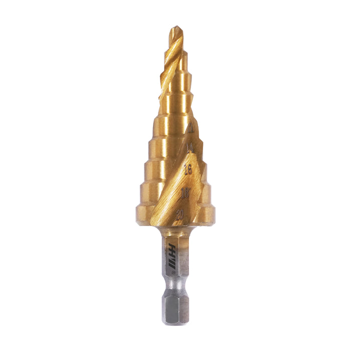HHW ชุดดอกสว่านทรงเจดีย์ CS TIN Twist step drill CS TIN set 10.101714