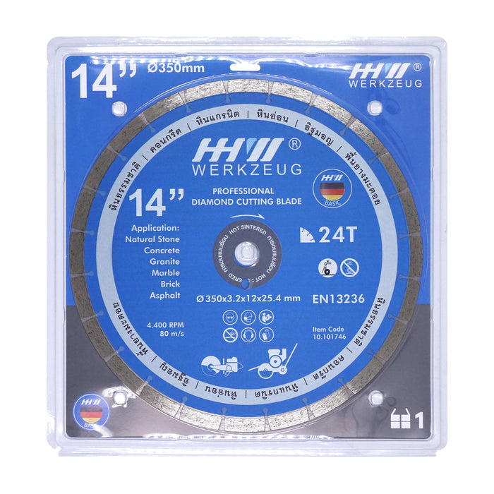 HHW ใบตัดเพชรงานก่อสร้าง 14 นิ้ว Diamond Cutting Discs Construction 14” 10.101746