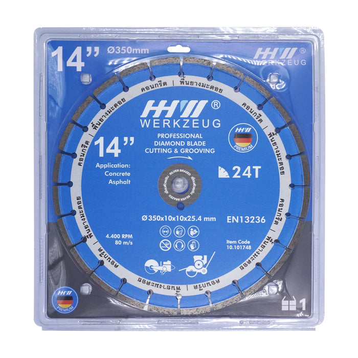 HHW ใบตัดถนน Cutting & Grooving 14 นิ้ว Diamond Cutting Disc Cutting & Grooving 14” 10.101748