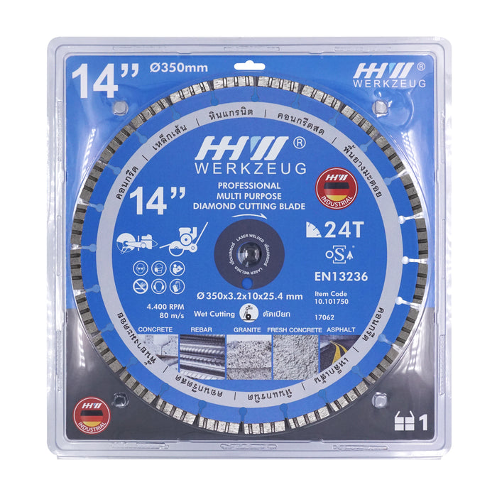 HHW ใบตัดถนน Multi Purpose OSA 14 นิ้ว Diamond Cutting Disc Multi Purpose OSA 14” 10.101750