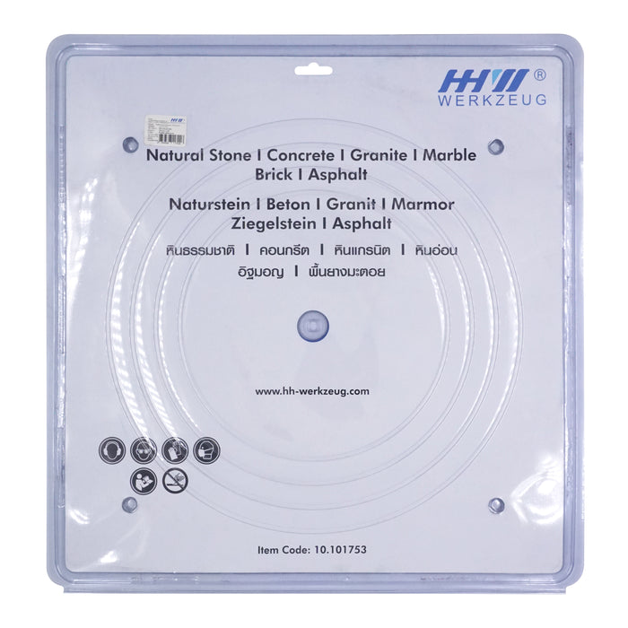 HHW ใบตัดถนน Silver Brazed 16 นิ้ว Diamond Cutting Disc Silver Brazed 16” 10.101753