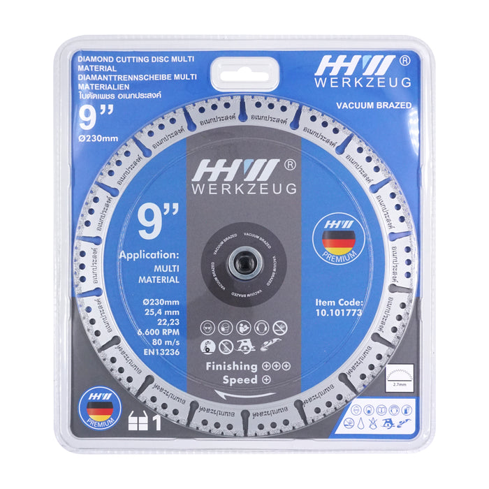 HHW ใบตัดเพชร อเนกประสงค์ 9 นิ้ว Diamond Cutting Discs Multi Material  9” 10.101773