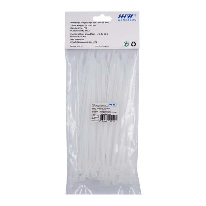HHW เคเบิ้ลไทร์ 6 นิ้ว Nylon Cable Ties 6" 10.101779