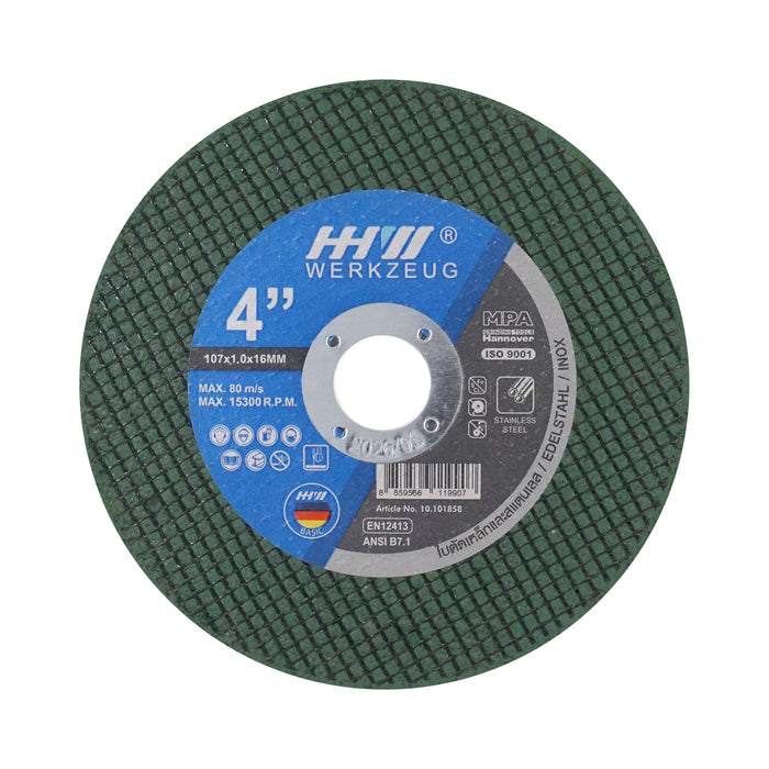 HHW ใบตัดฟาสท์คัท 4 นิ้ว-เบสิค Cutting Disc Fast Cut 4"-Basic 10.101858