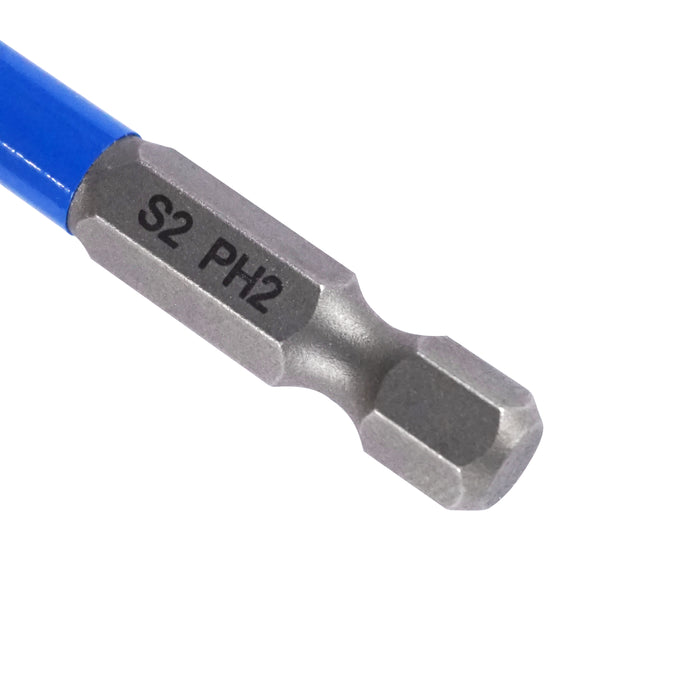 HHW ดอกไขควง พร้อมแม่เหล็ก 65 มม. (แพ็ค 10 ชิ้น) PH2 Supergrip Magnetic Screwdriver Bit 65 mm. (10 pcs.) 10.101864