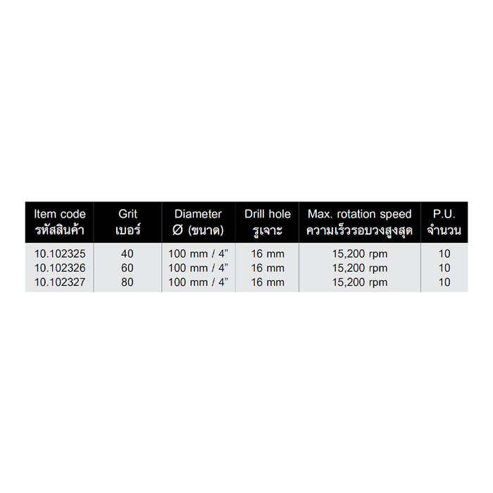 HHW ใบเจียรโค้ง 4 นิ้ว เบอร์ 60 Flap disc Curve 4" Grit 60 10.102326