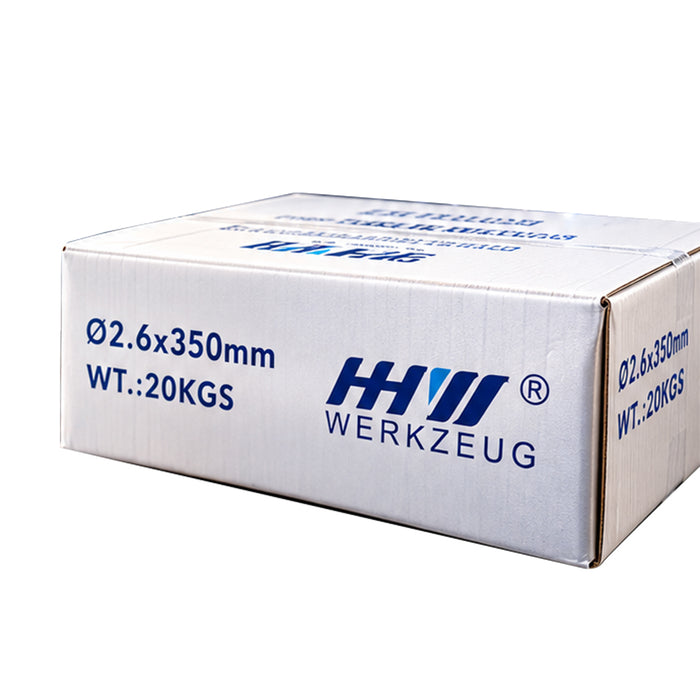 HHW ลวดเชื่อม E6013 ขนาด 2.6x350 มม น้ำหนัก 20กก Welding Electrode E6013 Size 2.6x350 mm @20KG 10.102356