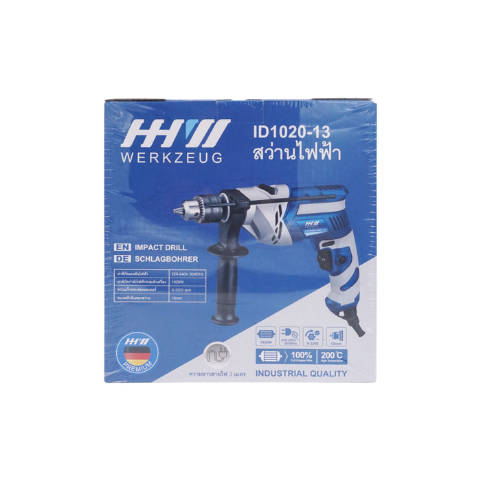 HHW สว่านกระแทกไฟฟ้า 1020 วัตต์ Impact Drill Machine ID1020-13 10.200401