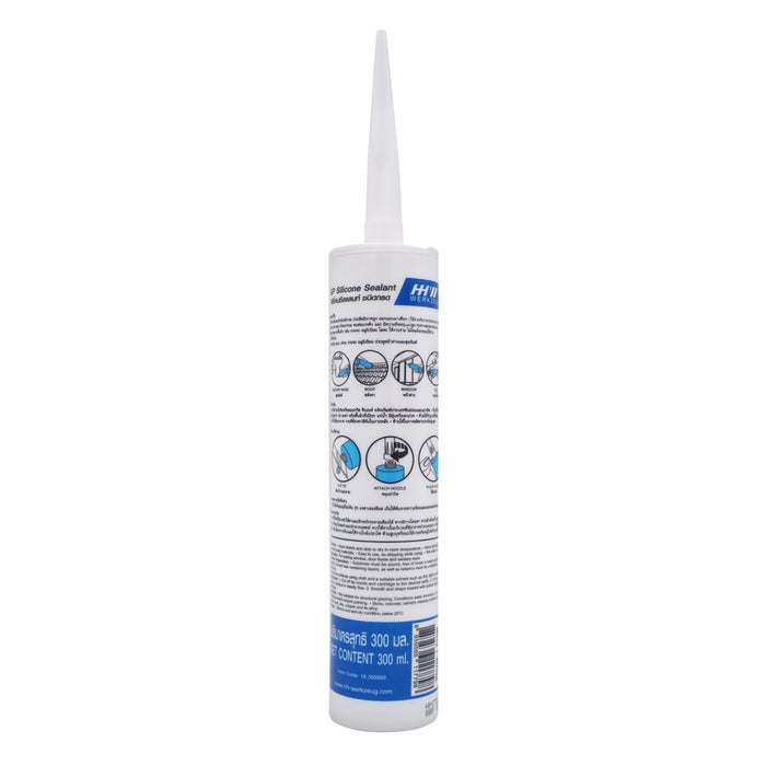 HHW ซิลิโคน GP สีขาว แพ็ค 12 ชิ้น GP Silicone Sealant White color 12 pcs. 10.300010
