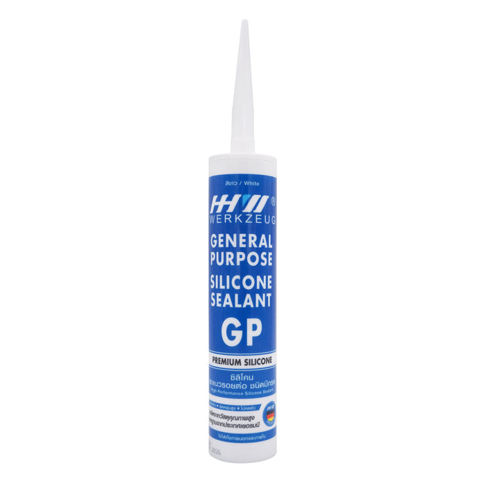 HHW ซิลิโคน GP สีขาว แพ็ค 12 ชิ้น GP Silicone Sealant White color 12 pcs. 10.300010