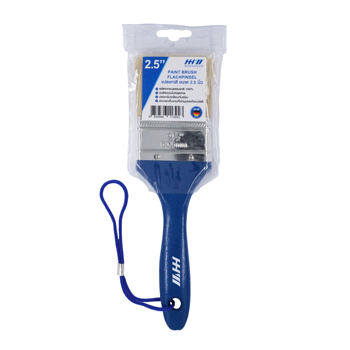 HHW แปรงทาสี ด้ามไม้ 2.5 นิ้ว Paint brush wooden handle 2.5" 11.100015