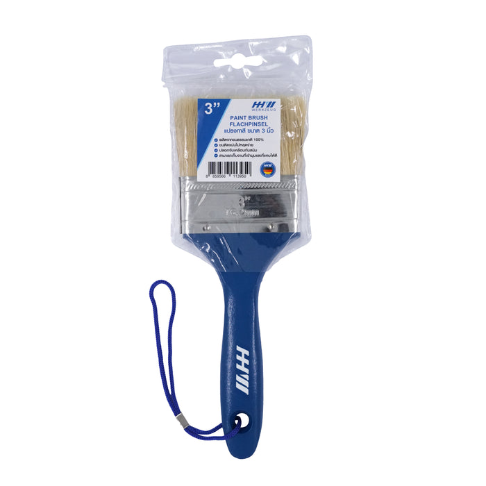 HHW แปรงทาสี ด้ามไม้ 3 นิ้ว Paint brush wooden handle 3" 11.100016