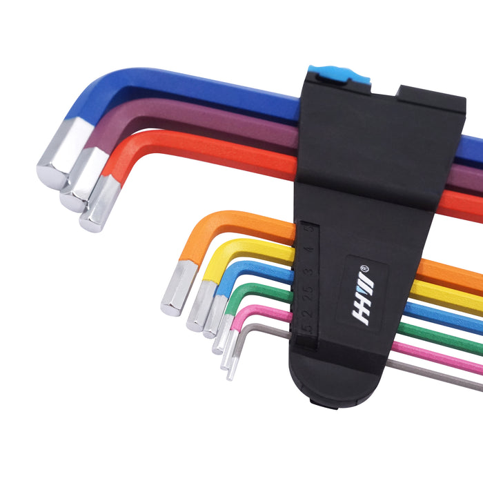 HHW ชุดประแจหกเหลี่ยม หัวบอล 9 Hex-Plus Multicolour L-Key Set Long 11.100039
