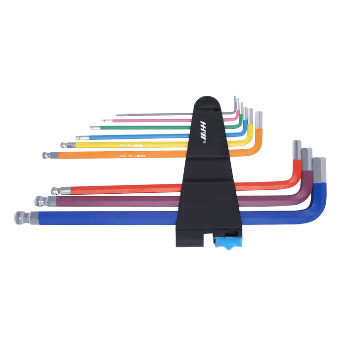HHW ชุดประแจหกเหลี่ยม หัวบอล 9 Hex-Plus Multicolour L-Key Set Long 11.100039