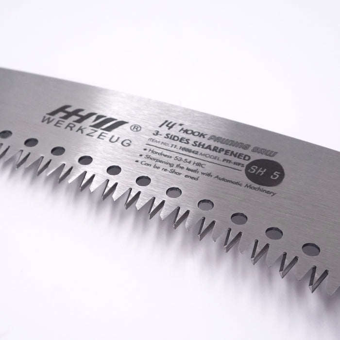 HHW เลื่อยโค้งตัดกิ่งไม้ ทรงตะขอ 14 นิ้ว Pruning Saw Single Bend with Hook 14" 11.100042