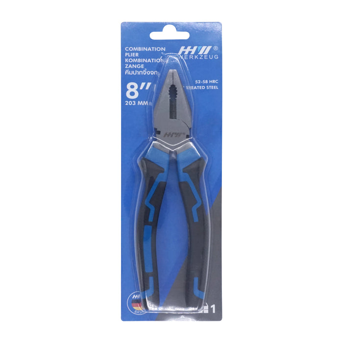 HHW คีมปากจิ้งจก 8 นิ้ว Combination Plier DIN ISO 5746 8" 11.100051