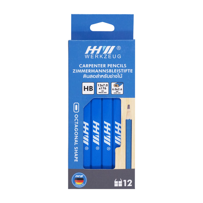 HHW ดินสอสำหรับช่างไม้ 176 มม 12 แท่ง Carpenter's Pencil 176 mm 12 pcs. 11.100107