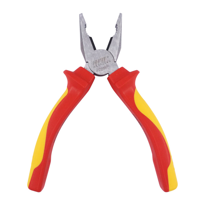 HHW คีมปากจิ้งจก หุ้มฉนวนกันไฟ ขนาด 6.5 นิ้ว VDE Combination Plier ISO 5746 IEC 60900 Size 6.5" 11.100108