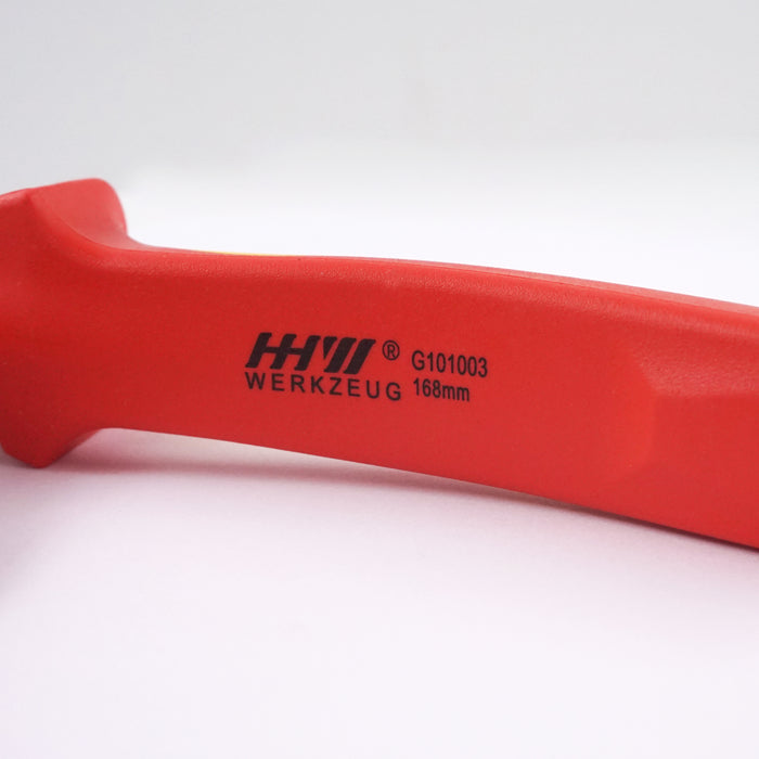 HHW คีมปากจิ้งจก หุ้มฉนวนกันไฟ ขนาด 6.5 นิ้ว VDE Combination Plier ISO 5746 IEC 60900 Size 6.5" 11.100108