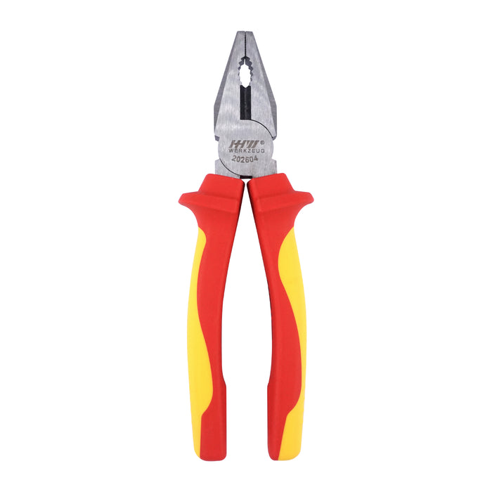 HHW คีมปากจิ้งจก หุ้มฉนวนกันไฟ ขนาด 8 นิ้ว VDE Combination Plier ISO 5746 IEC 60900 Size 8" 11.100109