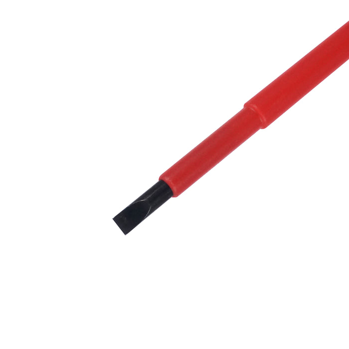 HHW ไขควงปากแบน หุ้มฉนวนกันไฟ ขนาด 1.0x5.5x125 มม VDE Screwdriver Size 1.0x5.5x125 mm IEC 60900 11.100115