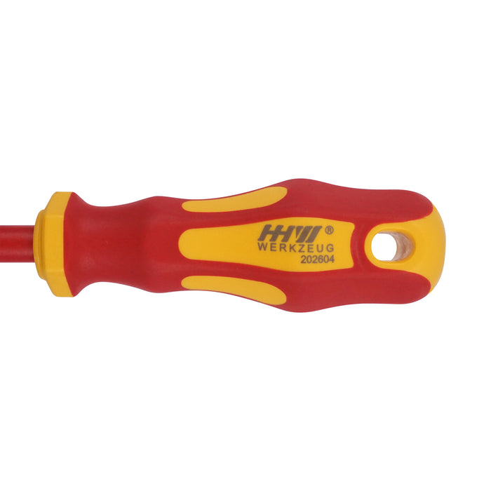 HHW ไขควงปากแฉก หุ้มฉนวนกันไฟ ขนาด PH1x80 มม VDE Screwdriver Size PH1x80 mm IEC 60900 11.100117