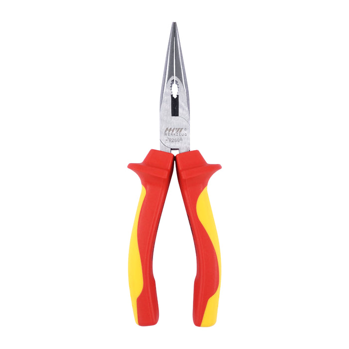 HHW คีมปากแหลม หุ้มฉนวนกันไฟ ขนาด 6.5 นิ้ว VDE Snipe Nose Plier ISO 5746 IEC 60900 Size 6.5" 11.100120